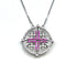Sterling Round Jerusalem Cross Opening Magnetic Necklace
